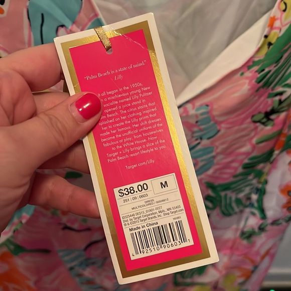 Nwt target lily pulitzer dress or cover up summer dress - floral print medium - Picture 3 of 3